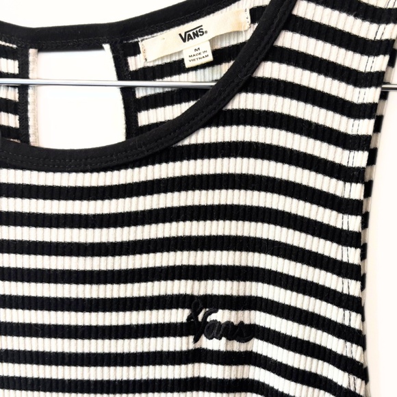 Vans Black & White Ribbed Tank Size M - Picture 3 of 7